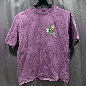 Vintage Wash Purple Men's Tee with Graphic